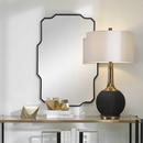 Uttermost Matte Black 23-1/2 in. Flat Edge Rectangular Framed Mirror in Matte Black 