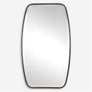 21-13/100 x 36-13/100 in. Beveled Edge Rectangular Framed Mirror in Distressed Dark Bronze