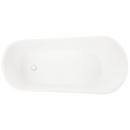 60 RESIN FREESTANDING TUB INTEGRAL OVERFLOW & WHITE DRAIN MATTE 