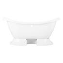 63 ROSALIND ACRYLIC PEDESTAL TUB ROLLED RIM NO DRAIN 