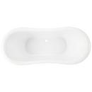 63 x 28 in. Freestanding Bathtub with Center Drain in White - Less Drain Assembly 