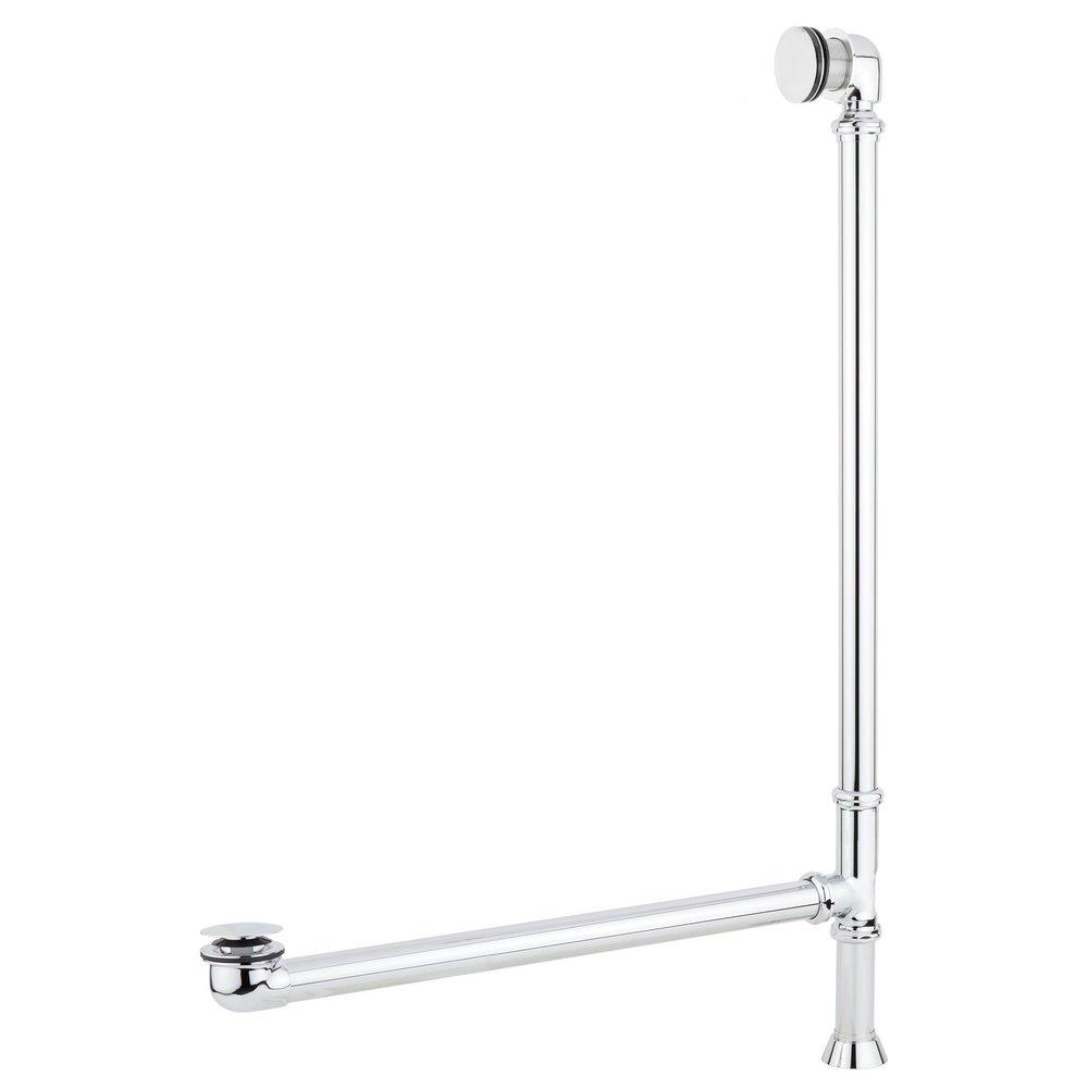 63 x 28 in. Freestanding Bathtub with Center Drain in White - Less Drain Assembly 