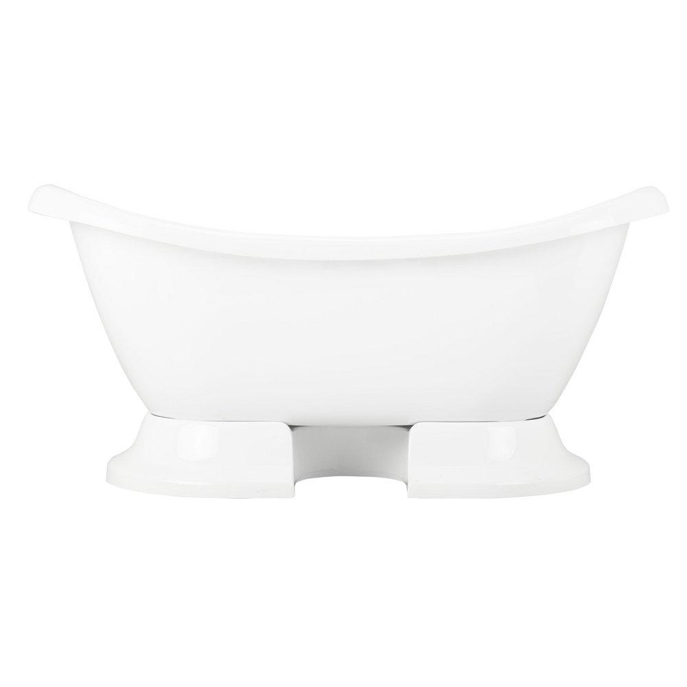 63 x 28 in. Freestanding Bathtub with Center Drain in White - Less Drain Assembly 