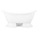 63 x 28 in. Freestanding Bathtub with Center Drain in White - Less Drain Assembly 