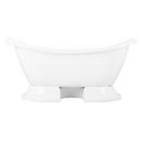 63 x 28 in. Freestanding Bathtub with Center Drain in White - Less Drain Assembly 