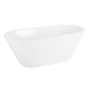 62 in. Freestanding Bathtub with Universal Drain in White 