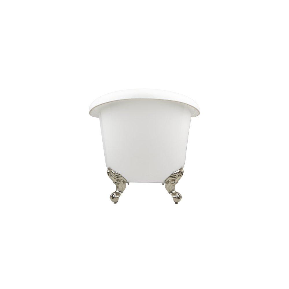 Signature Hardware White 63 x 28 in. Freestanding Clawfoot Bathtub with Center Drain in White - Less Drain Assembly 