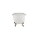 Signature Hardware White 63 x 28 in. Freestanding Clawfoot Bathtub with Center Drain in White - Less Drain Assembly 