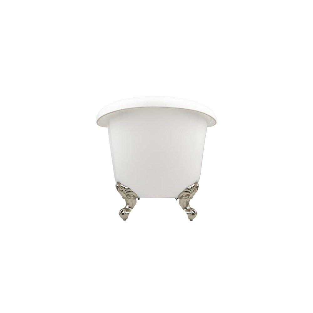 Signature Hardware White 63 x 28 in. Freestanding Clawfoot Bathtub with Center Drain in White - Less Drain Assembly 