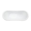 Signature Hardware White 63 x 28 in. Freestanding Clawfoot Bathtub with Center Drain in White - Less Drain Assembly 
