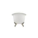 Signature Hardware White 63 x 28 in. Freestanding Clawfoot Bathtub with Center Drain in White - Less Drain Assembly 