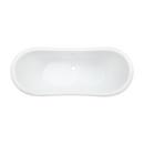 Signature Hardware White 63 x 28 in. Freestanding Clawfoot Bathtub with Center Drain in White - Less Drain Assembly 