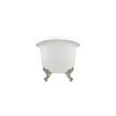 Signature Hardware White 63 x 28 in. Freestanding Clawfoot Bathtub with Center Drain in White - Less Drain Assembly 