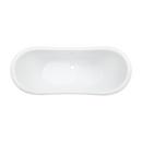 Signature Hardware White 63 x 28 in. Freestanding Clawfoot Bathtub with Center Drain in White - Less Drain Assembly 