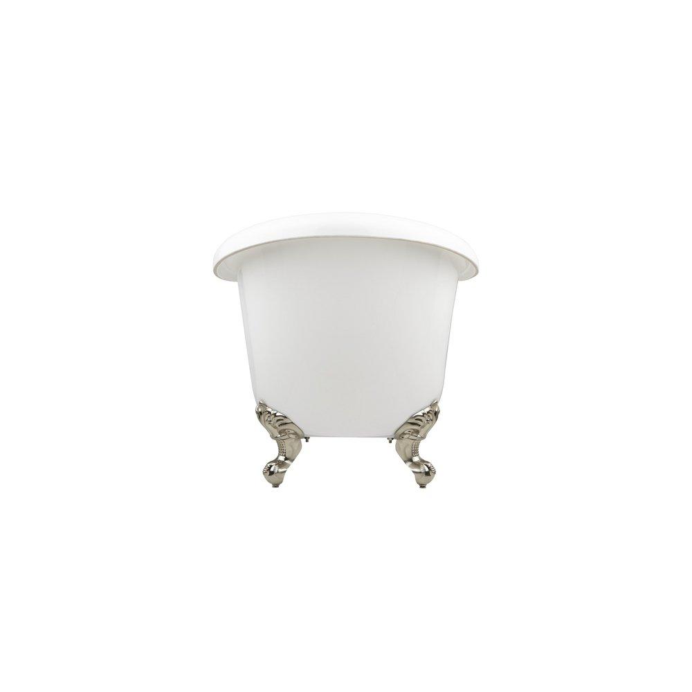 Signature Hardware White 63 x 28 in. Freestanding Clawfoot Bathtub with Center Drain in White - Less Drain Assembly 