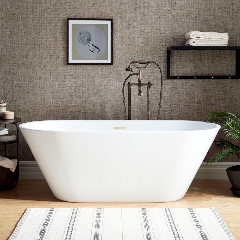 70 DANAE ACRYLIC FREESTANDING TUB POLISHED BRASS TRIM KIT 