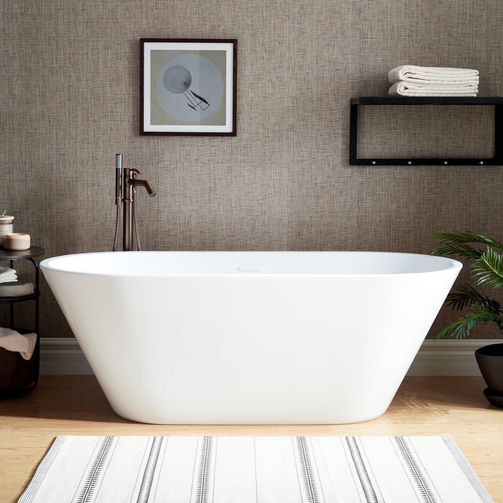 66 DANAE ACRYLIC FREESTANDING TUB WHITE TRIM KIT 
