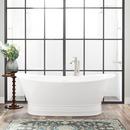 69 DESBOROUGH ACRYLIC FREESTANDING DOUBLE-SLIPPER TUB WHITE DRAIN TRIM 