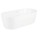 Signature Hardware White 70-11/16 x 33-1/4 in. Freestanding Bathtub with Center Drain 
