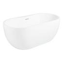 60-3/4  x 29-3/8 in. Freestanding Bathtub with Center Drain in White 