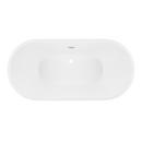 Signature Hardware White/White 60-3/4 x 29-3/8 in. Freestanding Bathtub with Center Drain and Foam Insulated Trim 