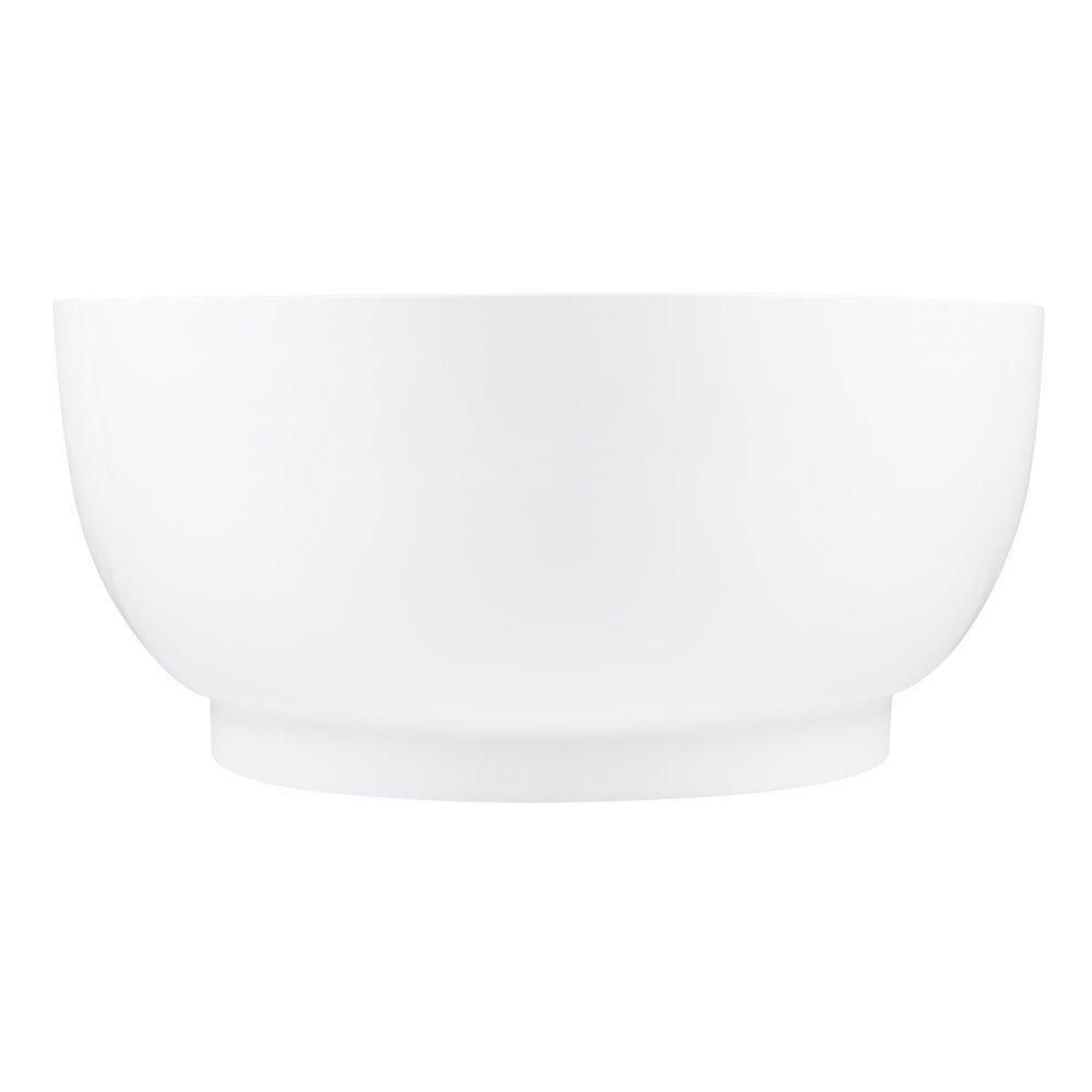 Signature Hardware White/Black 51 in. Freestanding Bathtub with Center Drain 