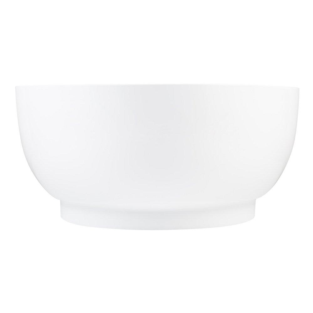 Signature Hardware White/White 51 in. Freestanding Bathtub with Center Drain 