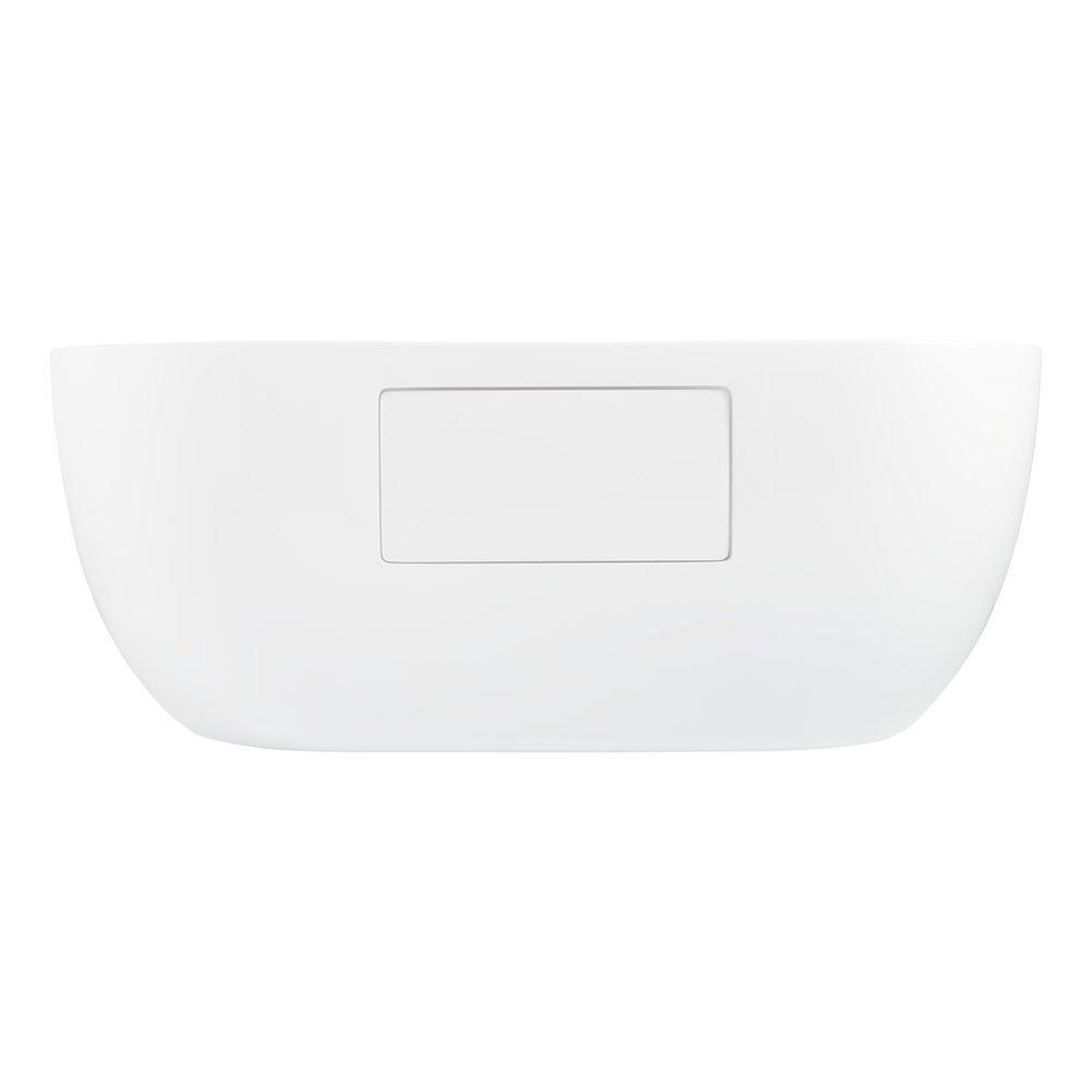 60-3/4 in x 29-3/8 in Freestanding Bathtub Center Drain in White 