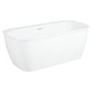63 in x 31-1/2 in Freestanding Bathtub Center Drain in White 