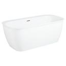 63 in x 31-1/2 in Freestanding Bathtub Center Drain in White 