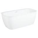 63 in x 31-1/2 in Freestanding Bathtub Center Drain in White 