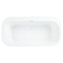 63 in x 31-1/2 in Freestanding Bathtub Center Drain in White 