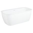 63 in x 31-1/2 in Freestanding Bathtub Center Drain in White 