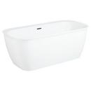 63 in x 31-1/2 in Freestanding Bathtub Center Drain in White 