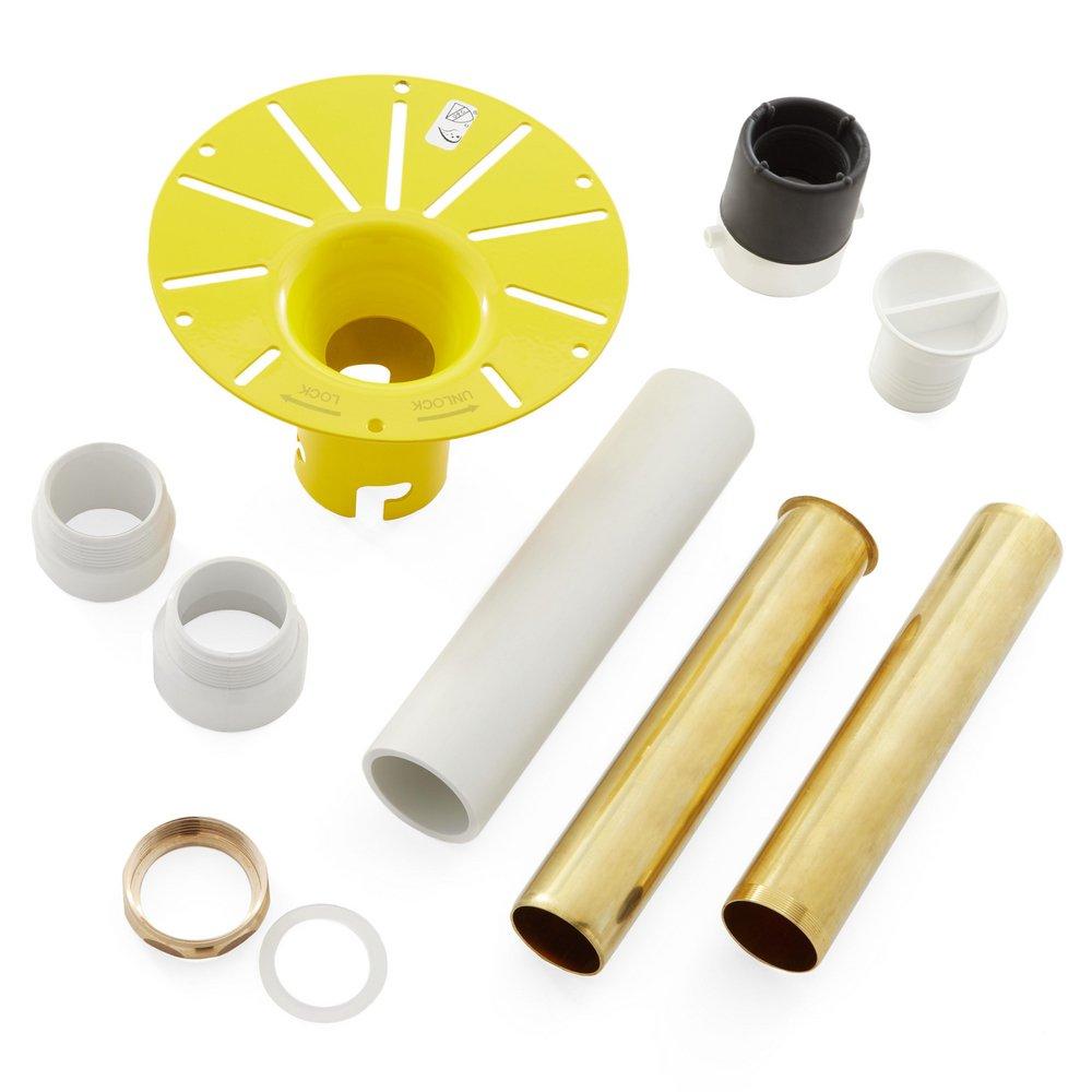 63 in x 31-1/2 in Freestanding Bathtub Center Drain in White 