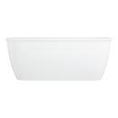 Signature Hardware White/White 63 x 31-1/2 in. Freestanding Bathtub with Center Drain 
