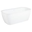 Signature Hardware White/White 63 x 31-1/2 in. Freestanding Bathtub with Center Drain 