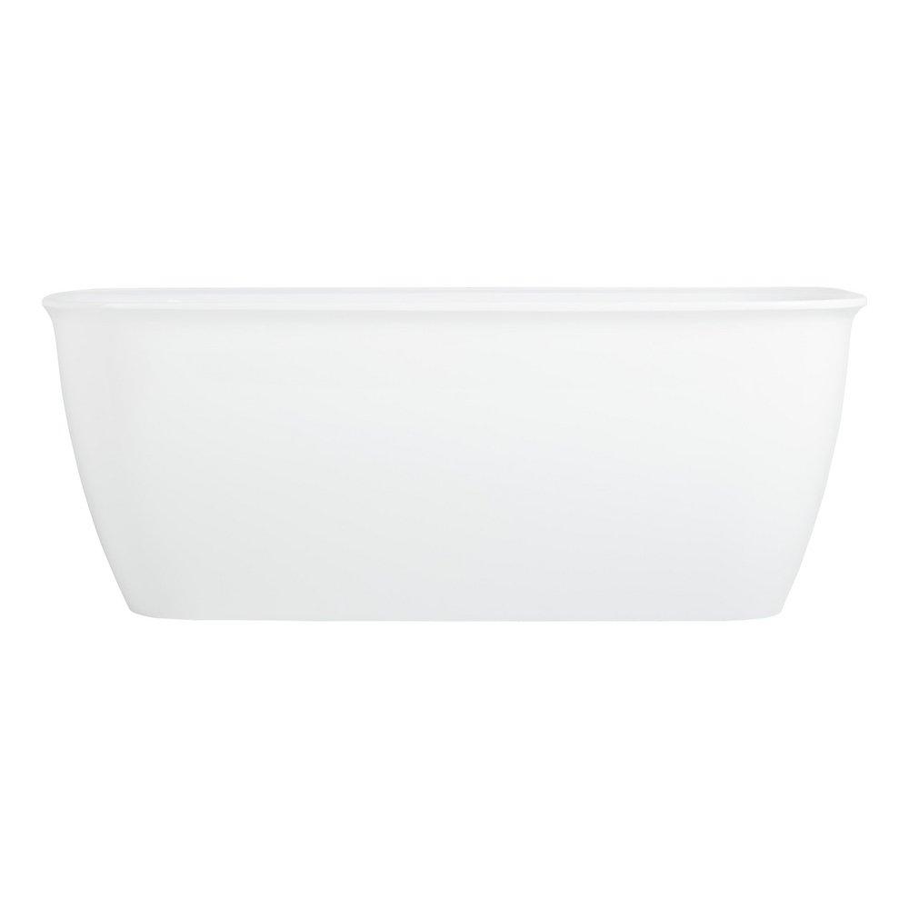 Signature Hardware White 63 x 31-1/2 in. Freestanding Bathtub with Center Drain 