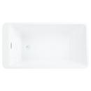 67 JAIDYN ACRYLIC FREESTANDING TUB TAP DECK / NO DRILLINGS POLISHED BRASS TRIM 