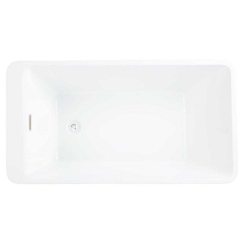 67 JAIDYN ACRYLIC FREESTANDING TUB TAP DECK / NO DRILLINGS POLISHED BRASS TRIM 