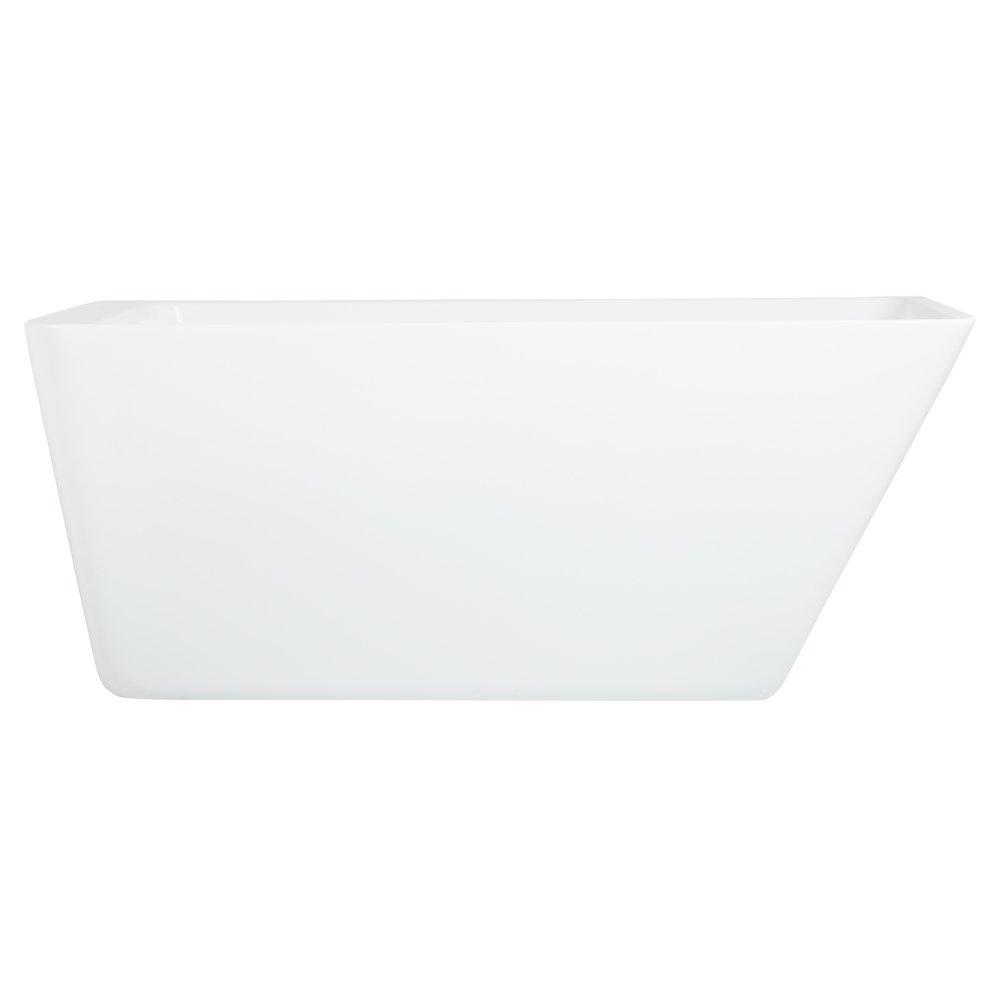 67 JAIDYN ACRYLIC FREESTANDING TUB TAP DECK / NO DRILLINGS POLISHED BRASS TRIM 