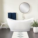 69-1/8 x 32 in. Freestanding Bathtub with Center Drain in White and White Trim