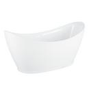 Signature Hardware White/White 69-1/8 x 32 in. Freestanding Bathtub with Center Drain 
