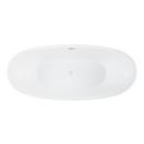 Signature Hardware White/White 69-1/8 x 32 in. Freestanding Bathtub with Center Drain 