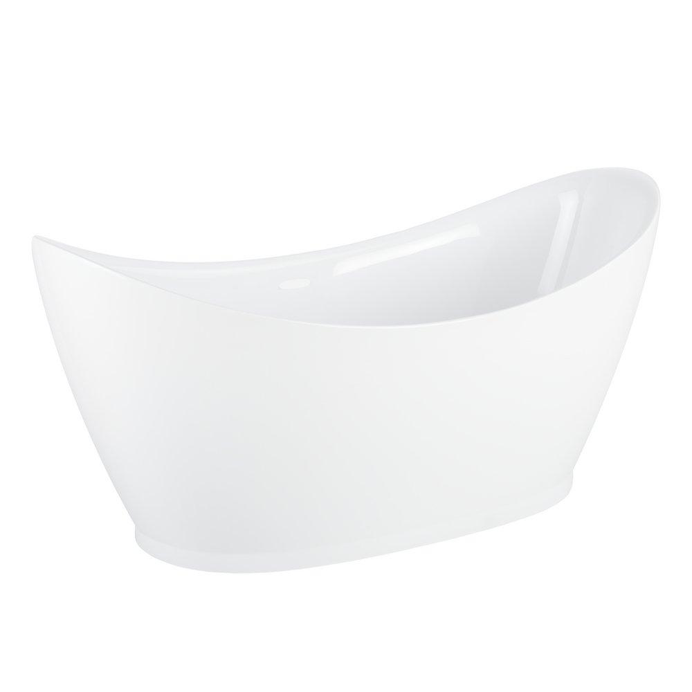Signature Hardware White 69-1/8 x 32 in. Freestanding Bathtub with Center Drain 