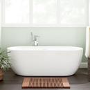 70-1/4 x 29-1/2 in. Freestanding Bathtub with Center Drain in White and Foam Insulated Trim