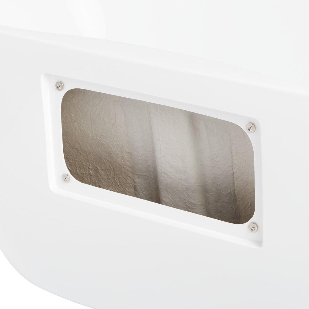 70-1/4 x 29-1/2 in. Freestanding Bathtub with Center Drain in White and White Drain Trim 