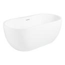 70-1/4 x 29-1/2 in. Freestanding Bathtub with Center Drain in White and White Drain Trim 