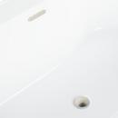 70 in. Freestanding Bathtub with Center Drain in White with Brushed Nickel Trim 