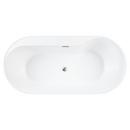 70 ASHINGTON ACRYLIC FREESTANDING TUB TAP DECK LEFT NO DRILLINGS BRUSHED NICKEL TRIM 